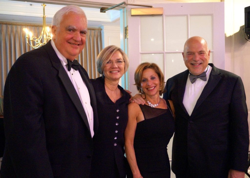 From left: Tom Hall, Denise Hall, Shari Cantor, Michael Cantor. Bridge Family Center's 18th Annual Children's Charity Ball. Jan. 21, 2017. Photo credit: Ronni Newton