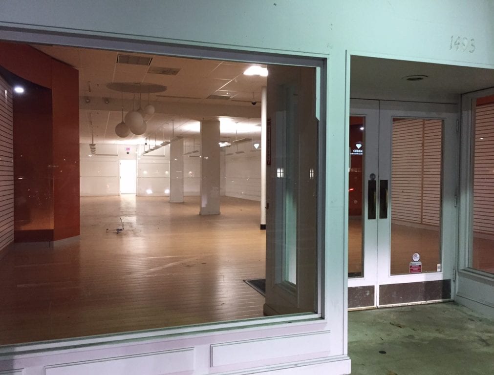 Payless Shoes in Corbin's Corner is closed and completely empty. Photo credit: Ronni Newton