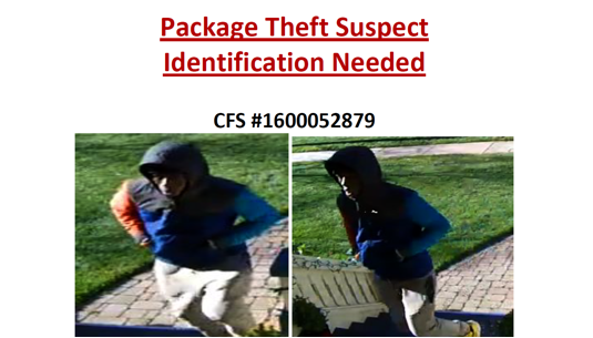 Package theft surveillance image sent out to local law enforcement by West Hartford Police. Courtesy of West Hartford Police