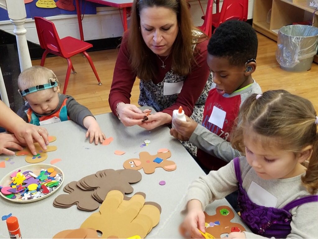 Preschool students from Quaker Lane Cooperative Nursery School and the American School enjoy a day of collaboration. Submitted photo