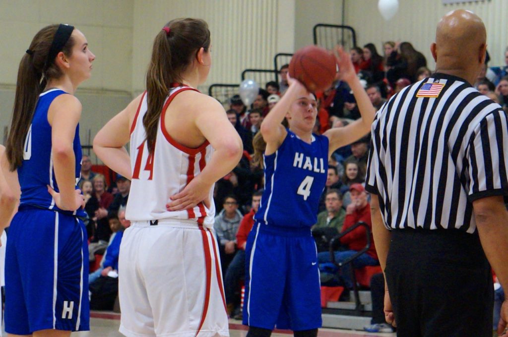 Conard vs. Hall Girls Basketball. Feb. 13, 2017. Photo credit: Ronni Newton