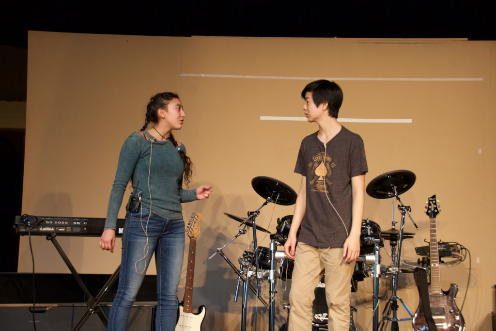 Renbrook students rehearse for the youth production of "The School of Rock"." Submitted photo