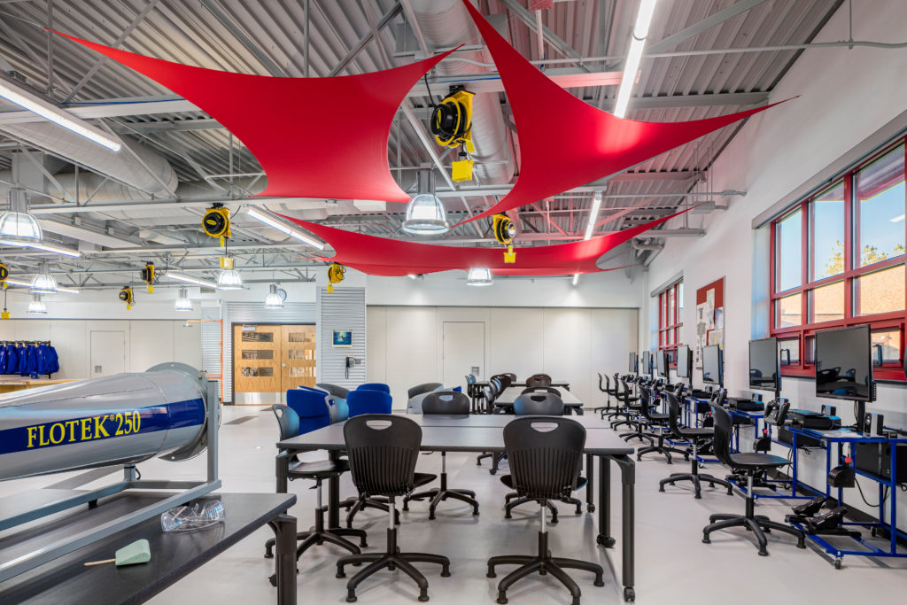 An aerospace academy classroom Jim Healy recently designed. Courtesy photo