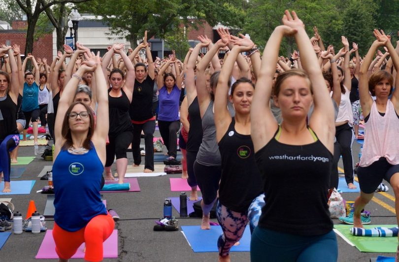 Yogis Practice At Annual Om Street