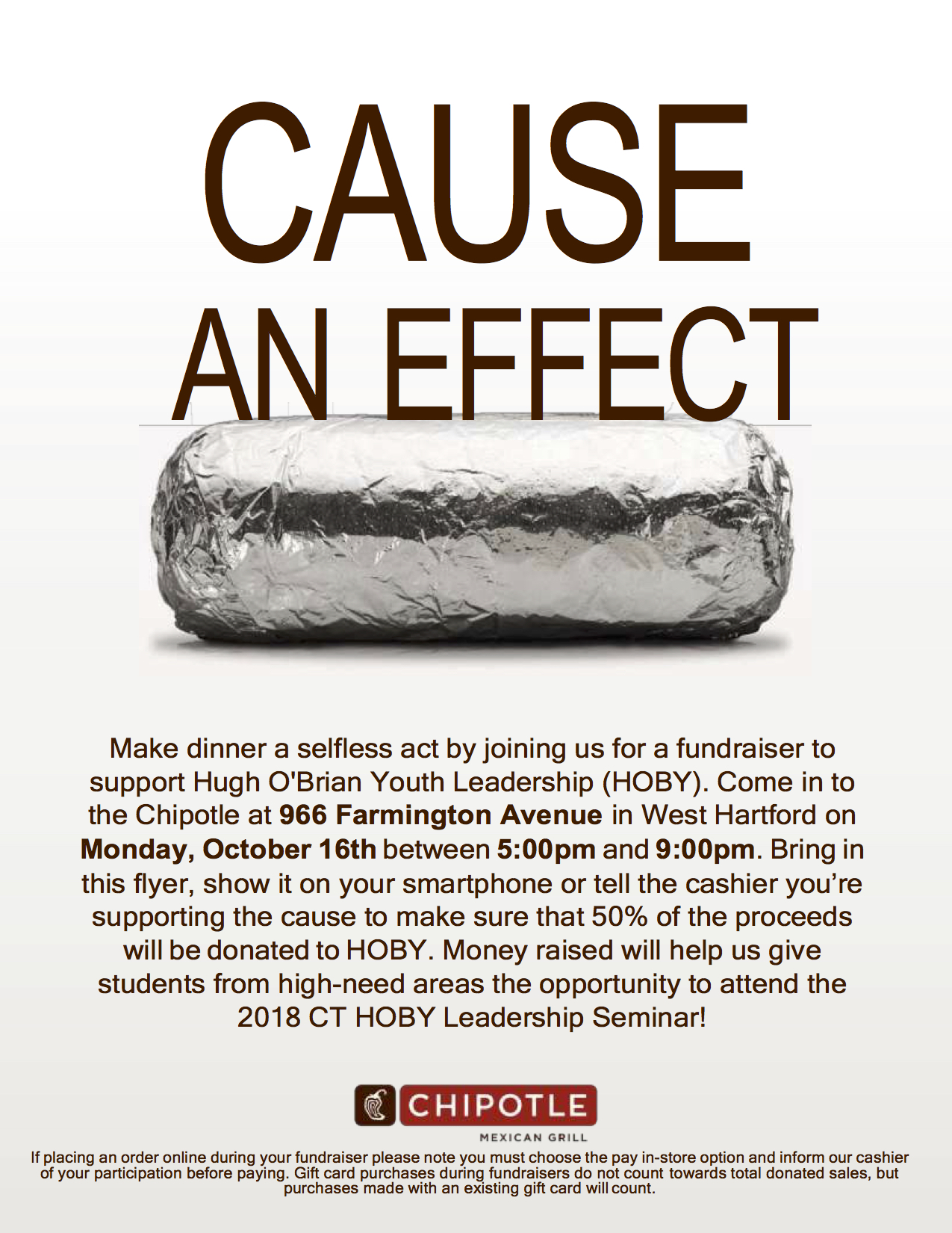 NWC Students To Hold Event at Chipotle So Peers Can Attend Leadership