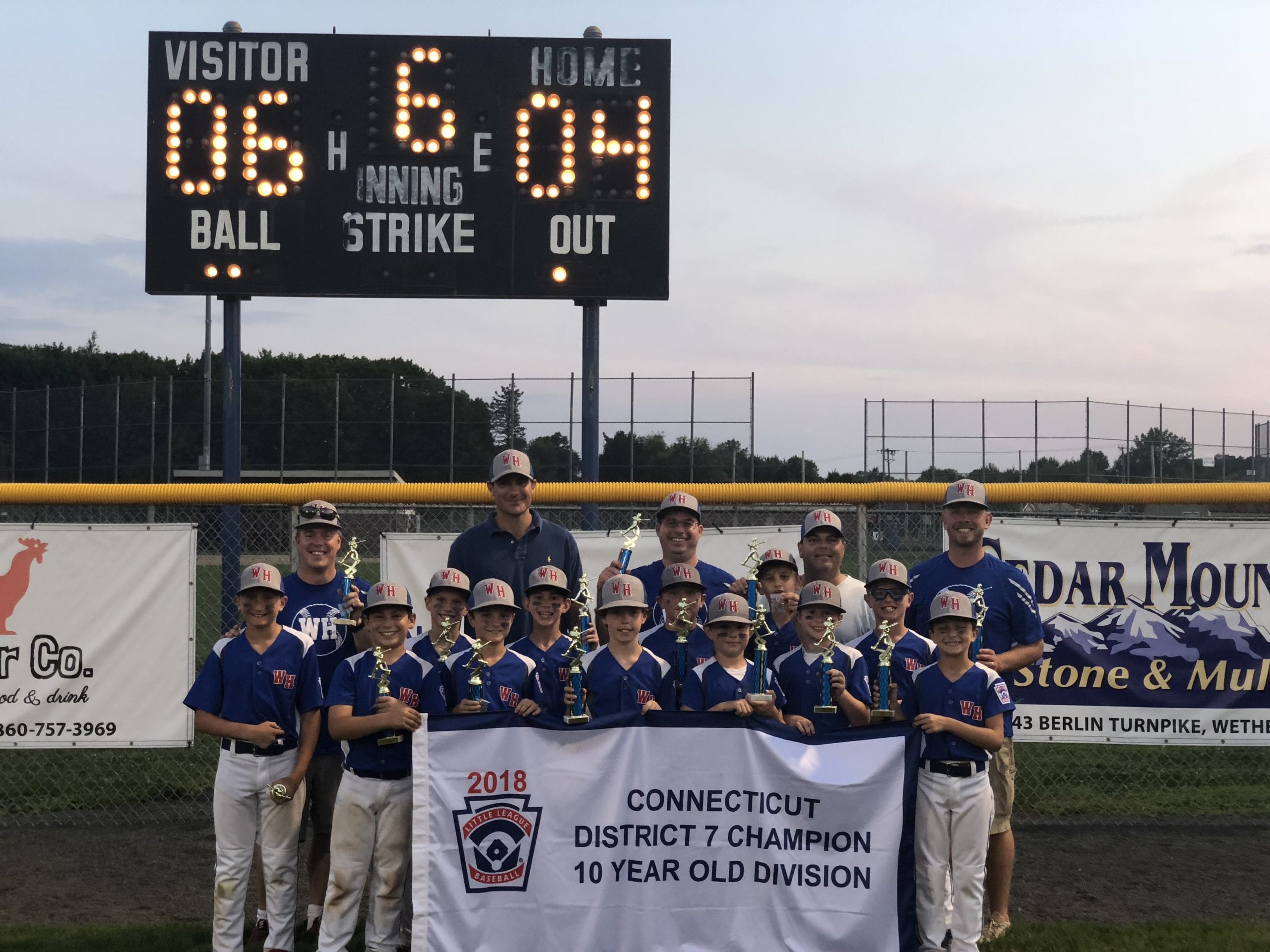11U District  West Hartford Youth Baseball League