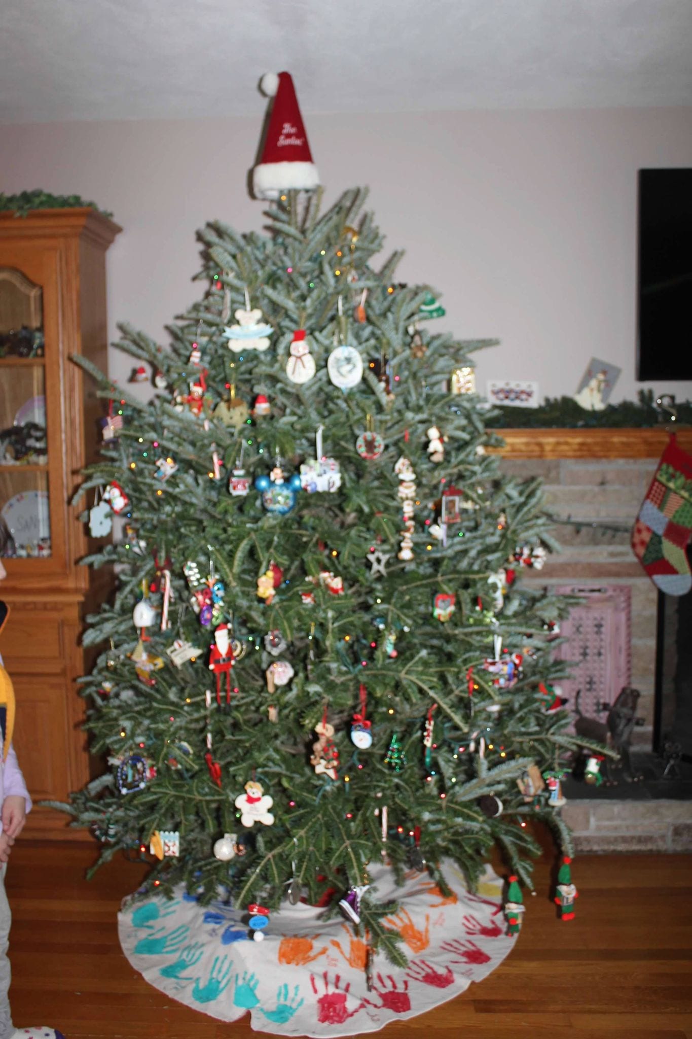 lauren santos-Tree skirt handprints