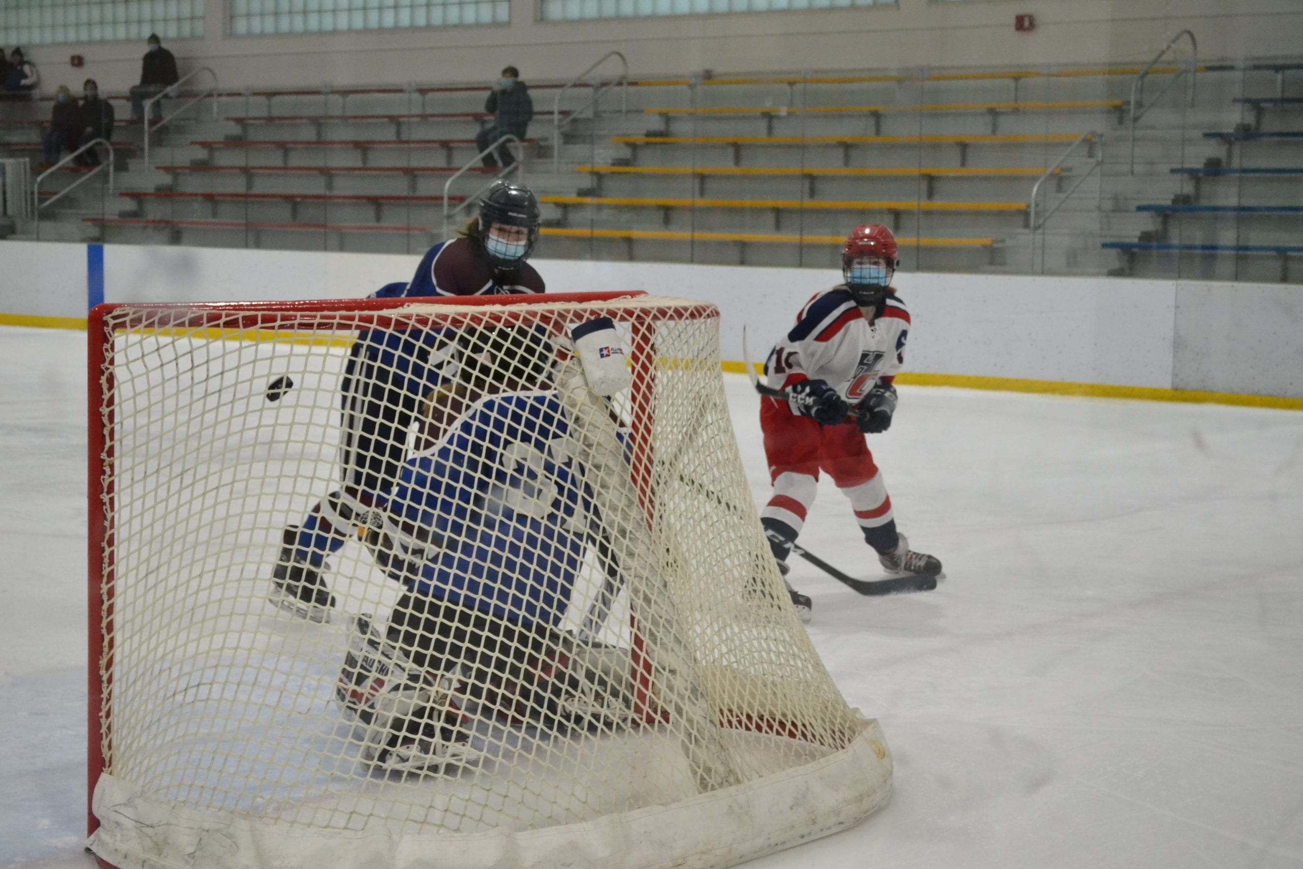 Bridget McGann’s scores the first of her 3 goals vs Suffield Co-op