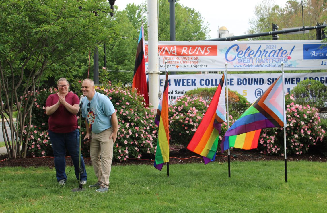 Pride Flag Raised Tuesday at Unity Green in West Hartford WeHa