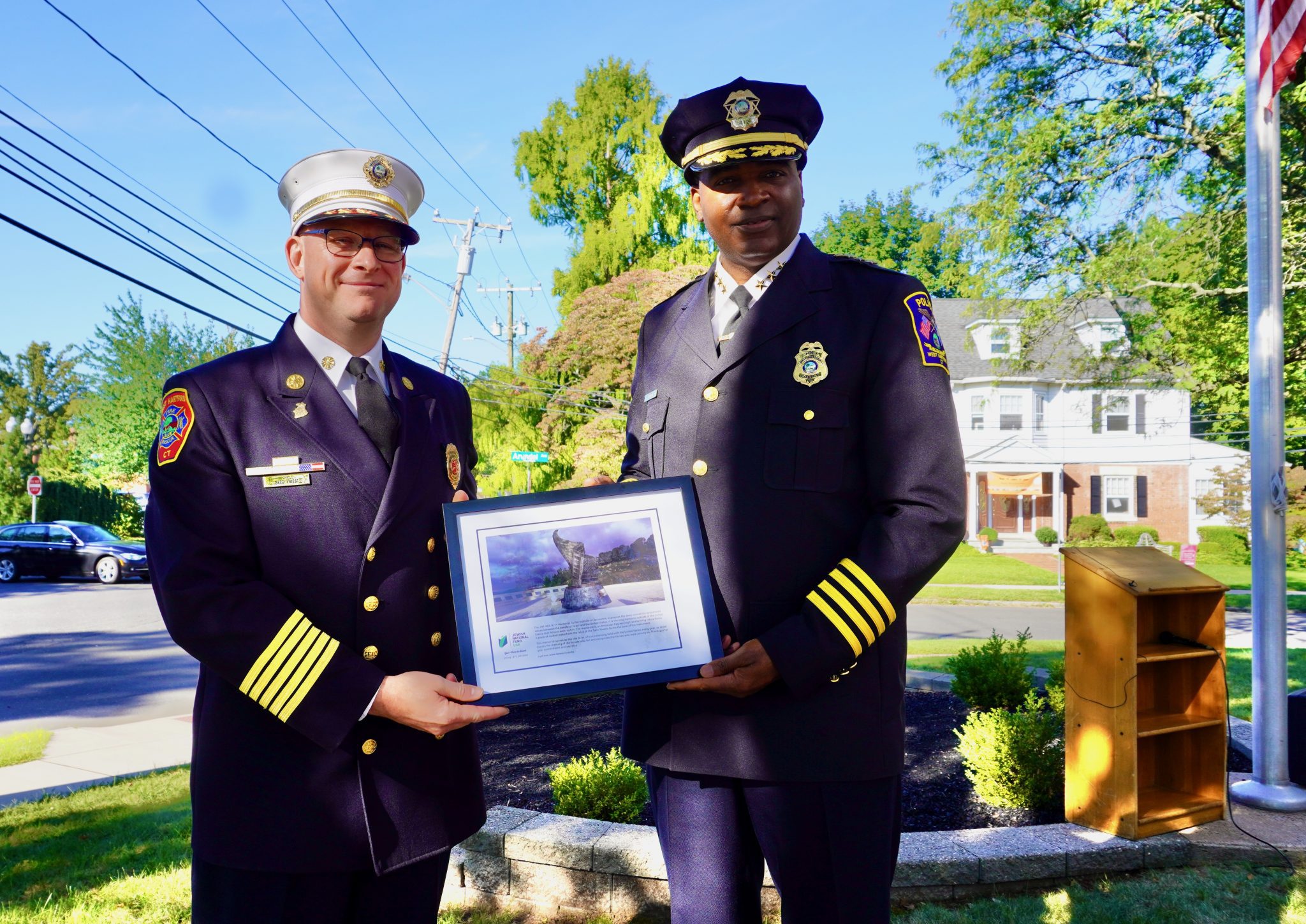 'Never Forget': West Hartford Fire and Police Departments Memorialize ...