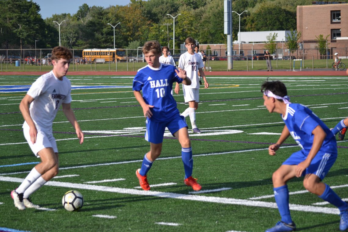 Hall's #10 Sam Sandler and Defender Scott Gilden Box In Farmington's ...