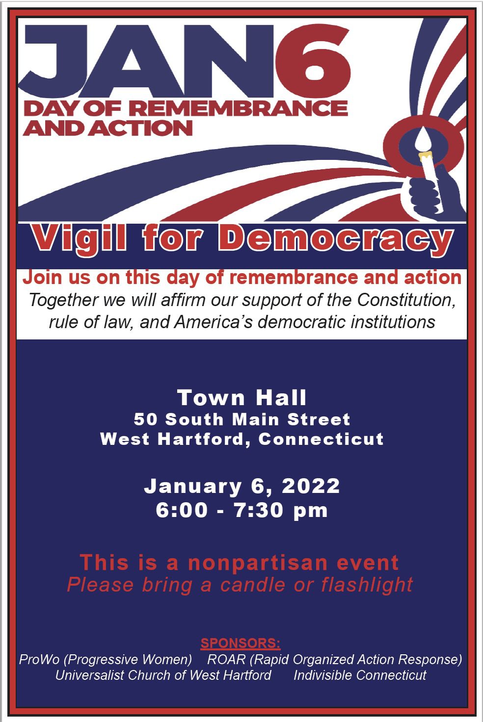 Vigil Planned for Jan. 6 in West Hartford - We-Ha | West Hartford News