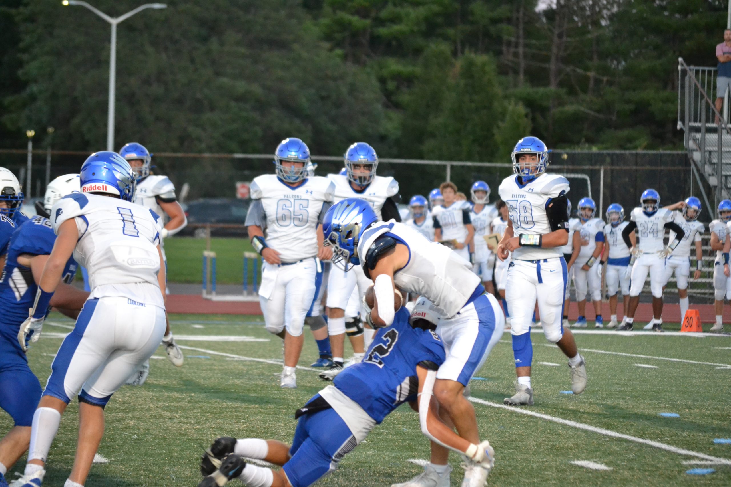 Hall's Grant Kanaga Makes The Tackle Against Fairfield Ludlowe - We-Ha ...