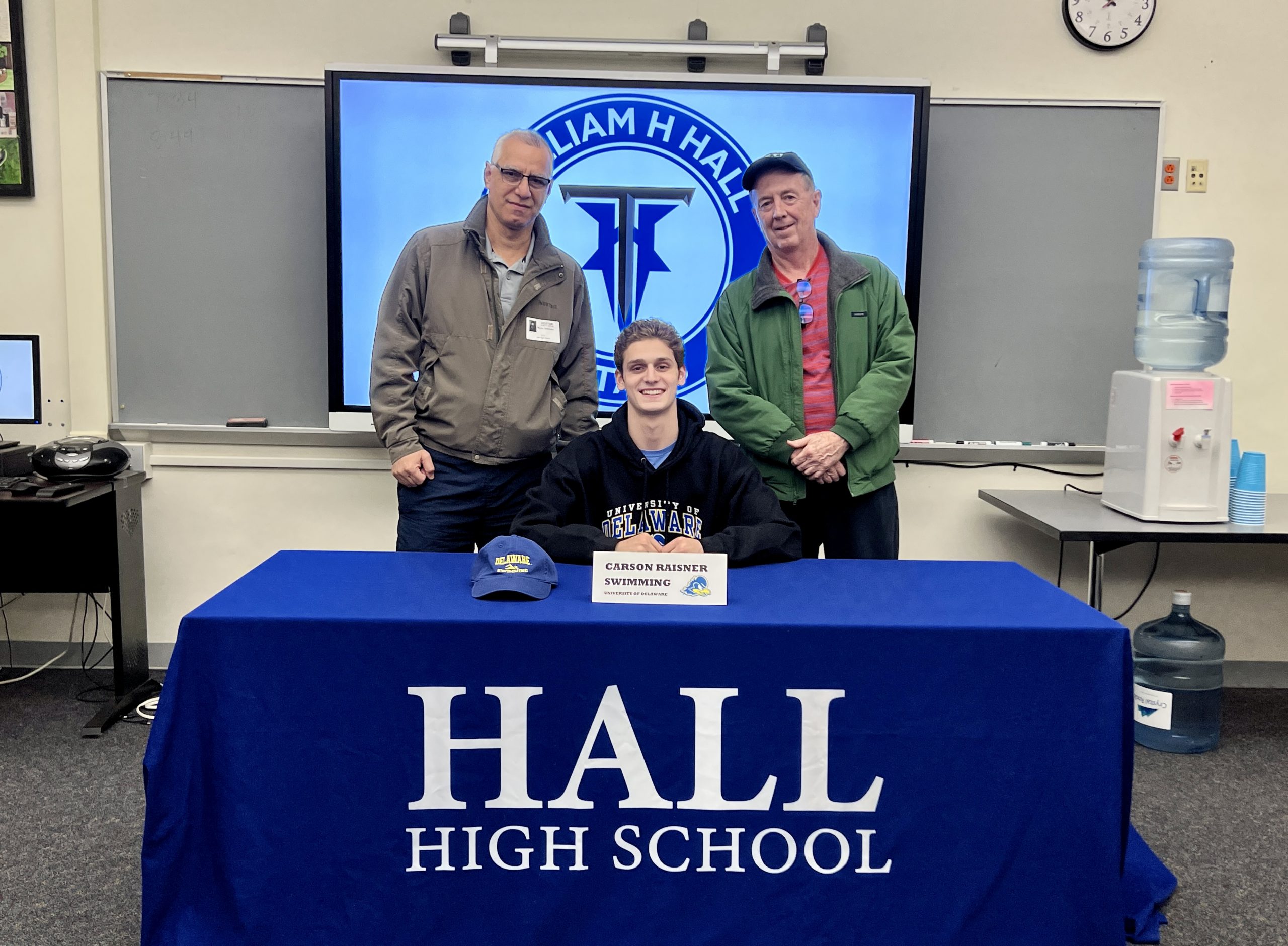 carson raisner with coaches - We-Ha | West Hartford News