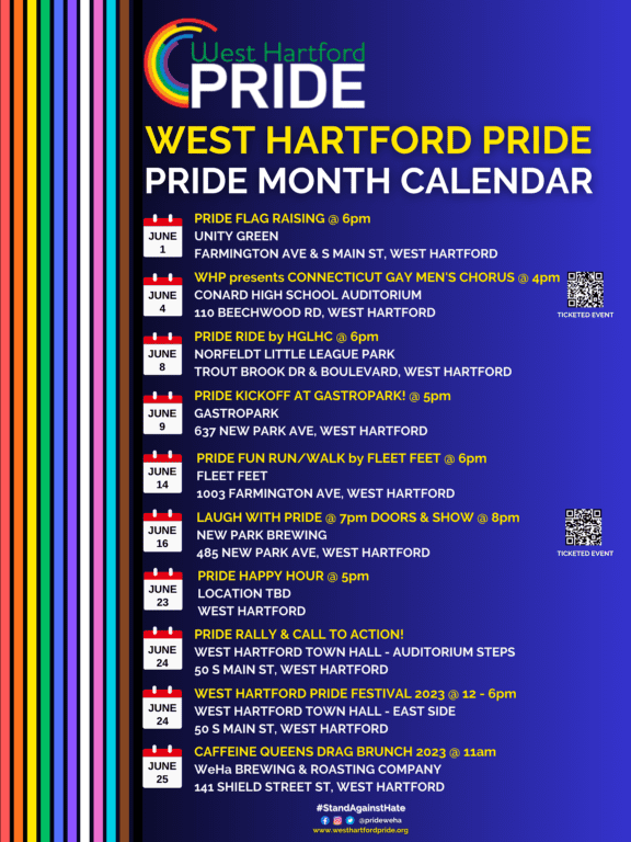 Pride Month in West Hartford Will Begin June 1 with a Month of