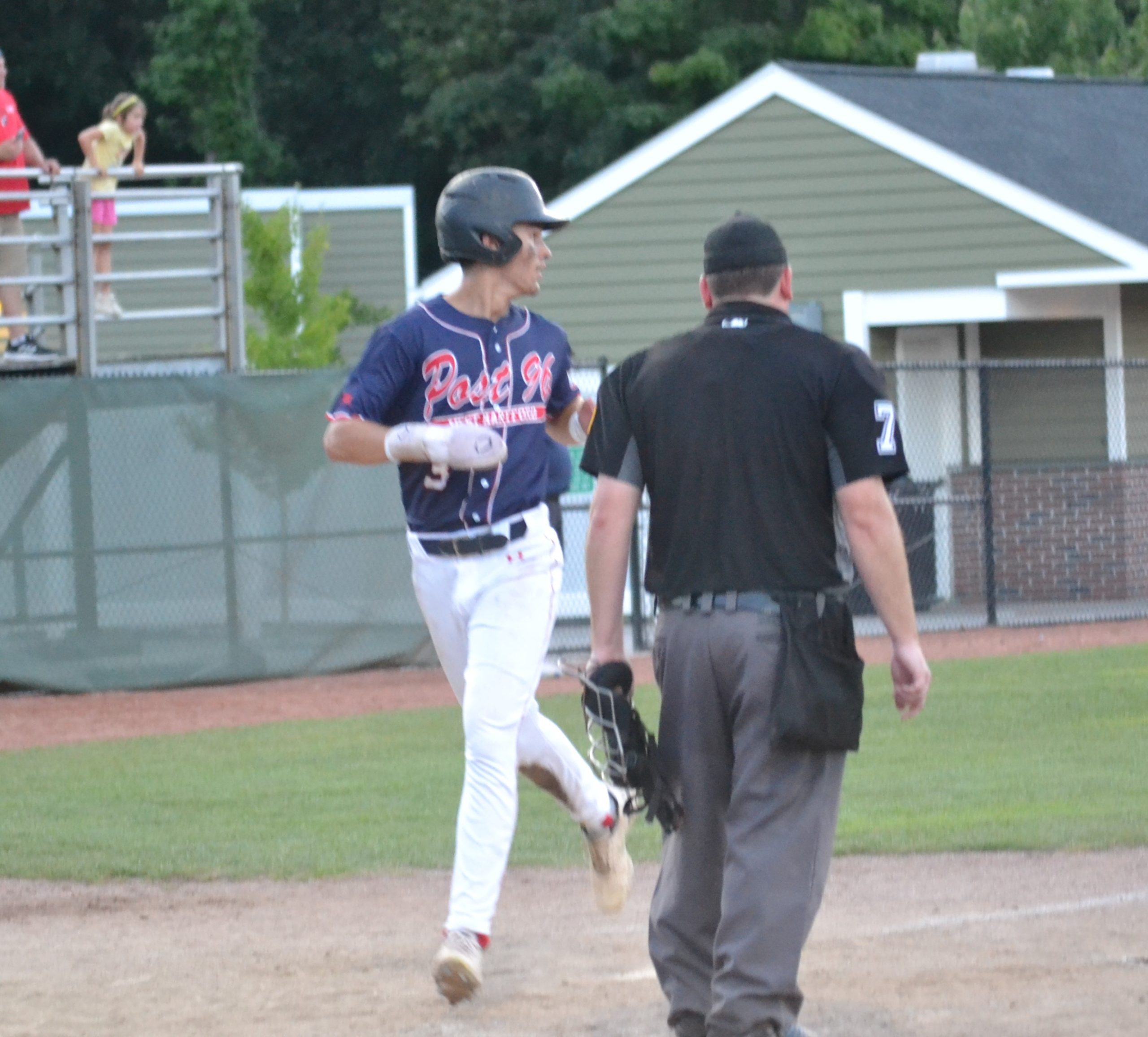 Brendan Grady Scores One Of West Hartford's 4 Runs In The 6th Inning 