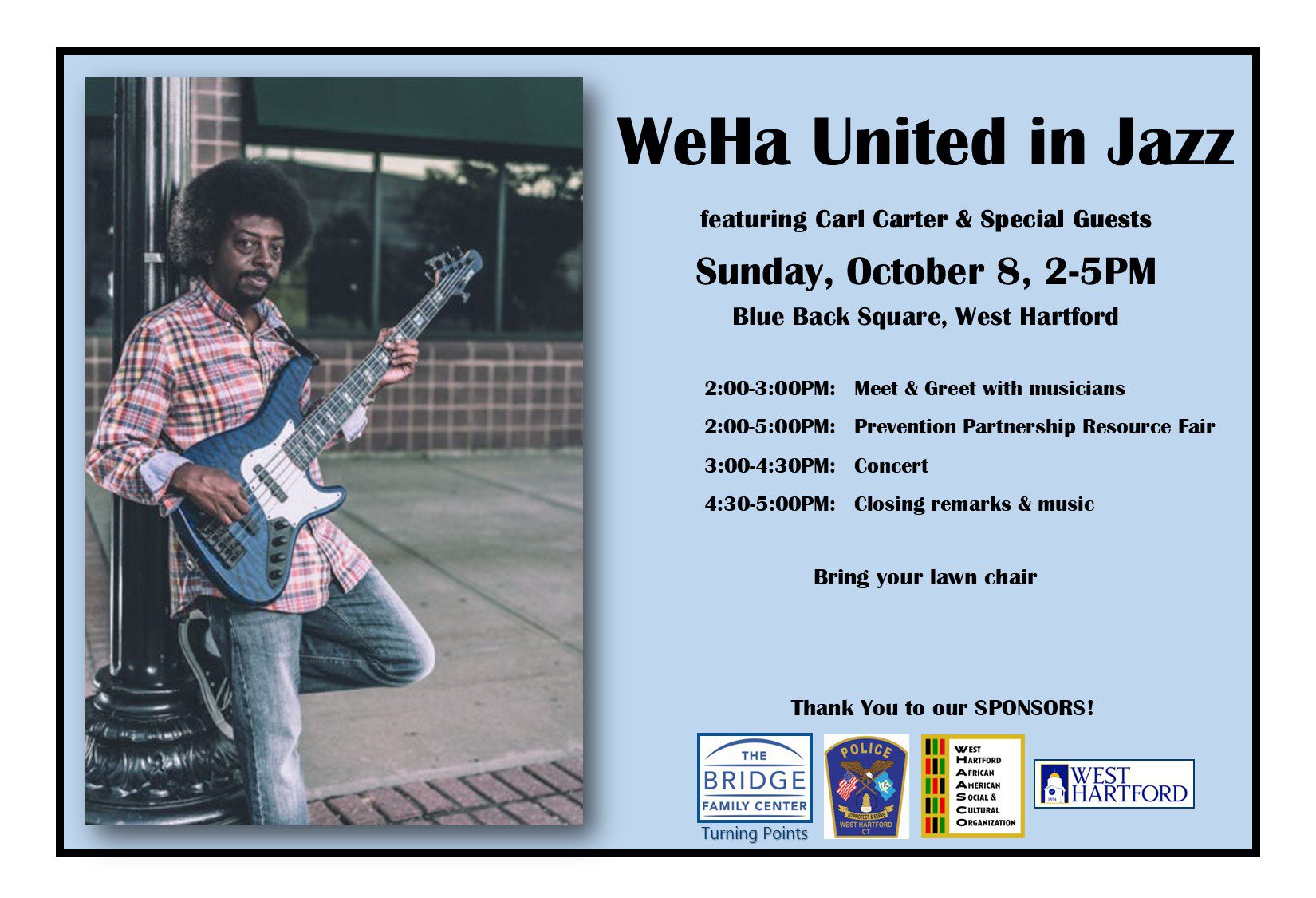 WeHa United in Jazz with Carl Carter flyer