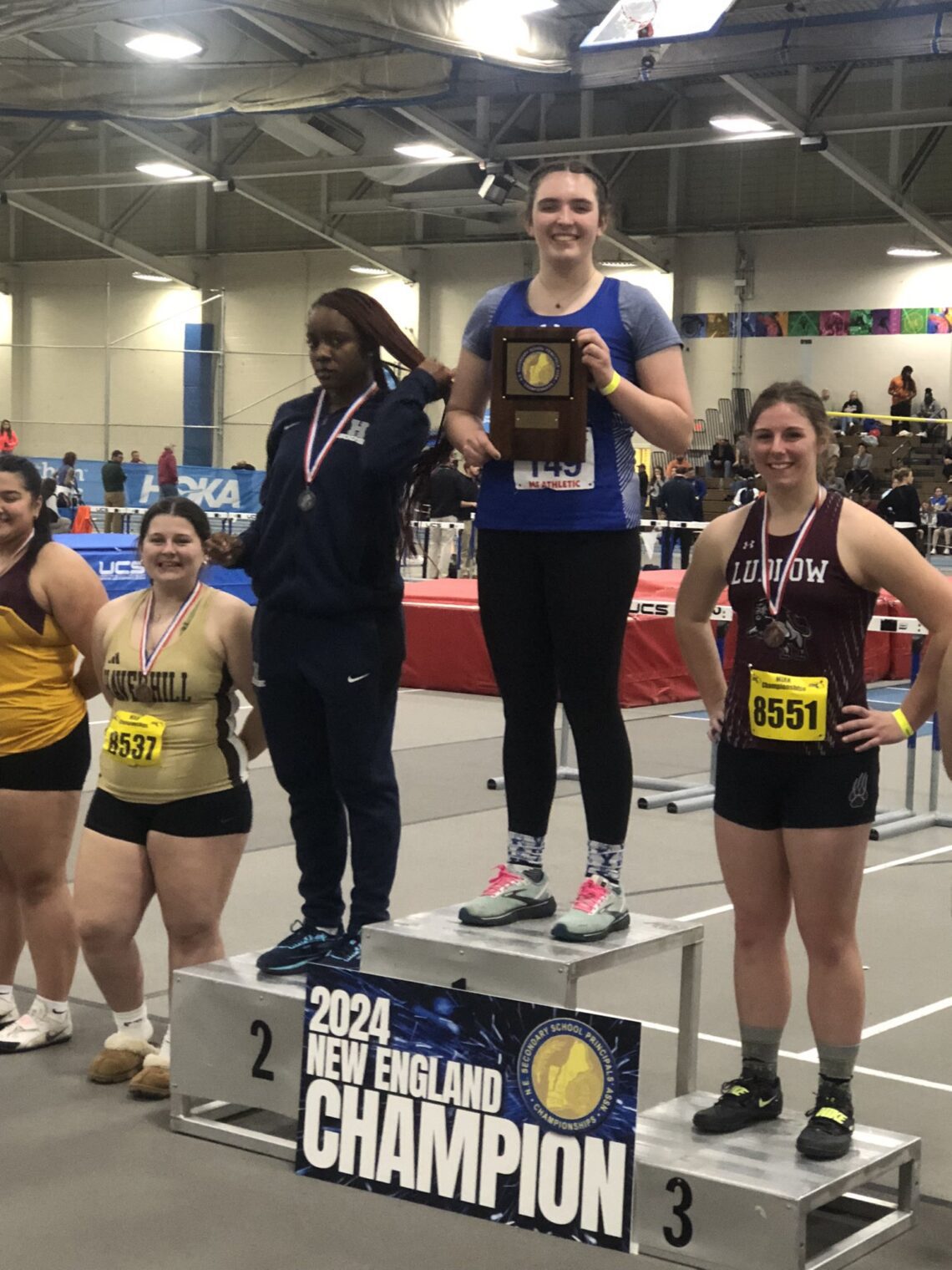 Hall, Conard Track and Field Teams Bring Home Hardware at New England